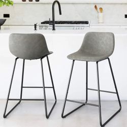 Alexander Faux Leather Barstool Set of 2