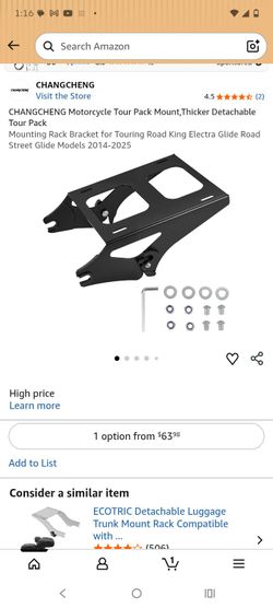 2014-2025 Harley Davidson Motorcycle Tour Mount Bracket