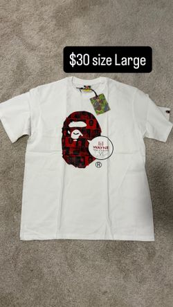 White and red bape lil wayne mens clothing streetwear designer fashion piece reselling