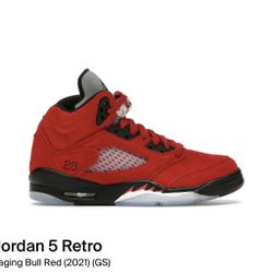 Jordan 5 Retro Raging Bull Red 2021 GS – Size 4.5Y/23.5cm