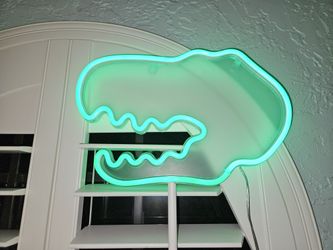 Neon Light Up Dinosaur Wall Decor. 
