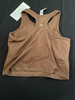 Lululemon Ebb to Street Cropped Tank Top - Brown (NWT)