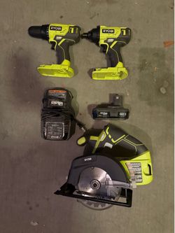 Ryobi 18V Tool Bundle – Drill, Impact Driver, Circular Saw + Battery & Charger