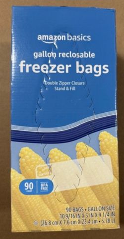 1 Gallon Freezer Bags, 90 Bags