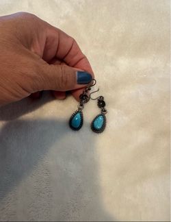 Turquoise Teardrop Dangle Earrings