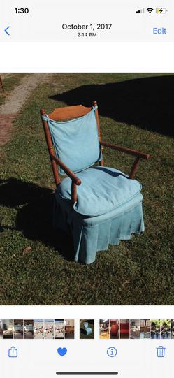 Antique Chair With Custom Skirt