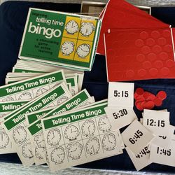 Beginning Reading Clocks Bingo Game