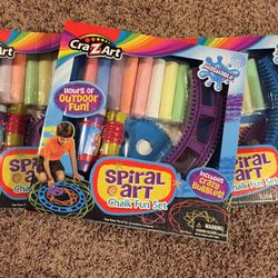 3x Chalk Art Bubbles Set Outdoor Summer Fun Washable