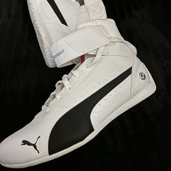 🔥 Fresh & Clean: PUMA BMW Motorsport Velcro Sneakers – White/Black 🔥