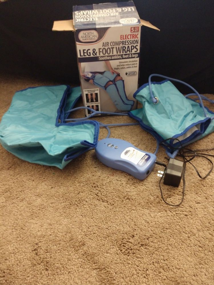 Leg and foot compression to improve circulation of blood