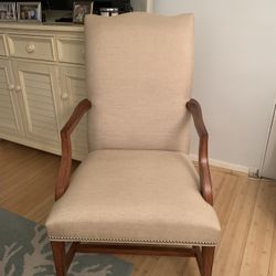 OBO Side Chair, Wood & Fabric, Studded, Sofa Chair, Good Condition