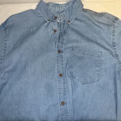XL Light Blue Collar Long Sleeve 