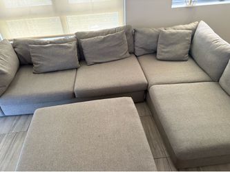 Sectional Couch with Ottoman