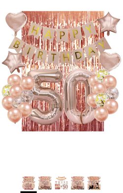 50 birthday decorations and cake topper
