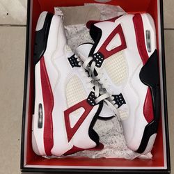 Air Jordan 4 RETRO Black/Fire Red-Cement Grey