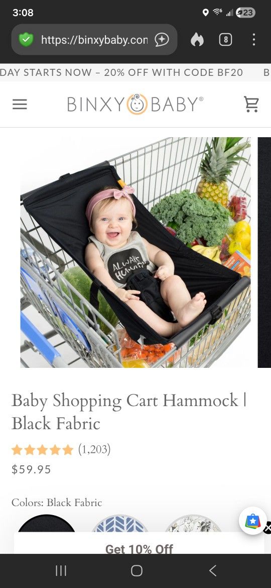 Shopping Cart Baby Hammock