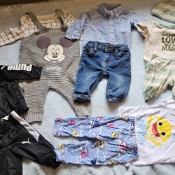 Baby Boy Clothes 0-3 Months Lot