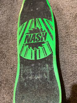 Vintage 1980's radical Nash Heat Zone green purple pink skateboard