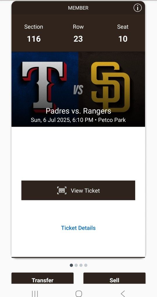 Padres Vs Rangers