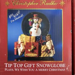 Christopher Radko Tip Top Gift Snowglobe/ Musical Box Rare