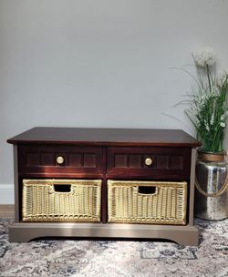 Refinished Entryway Bench with Storage