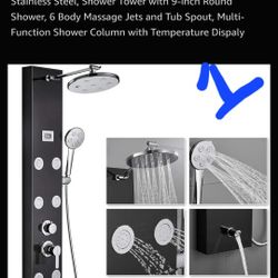 New Black Rainfall Bathroom Shower Panels