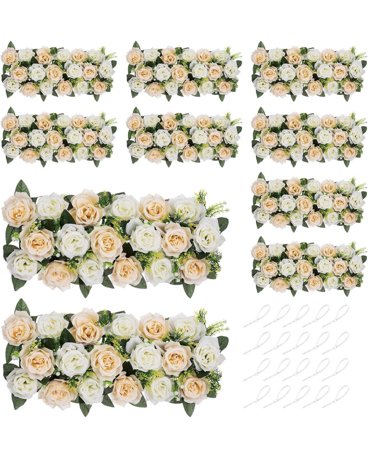 Wedding Floral Centerpieces for Tables, 10 Spring Floral Arrangements 19.6 Inches