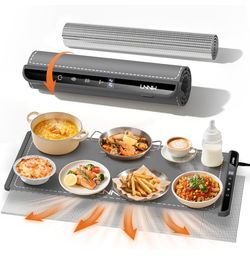 Extra Large Food Warming Mat with Heat-Resistant Pad, 36X15 Inch, 6 Temperature & 6 Timer Settings