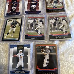 NFL football cards bowman & playoff spectrum  8 cards total