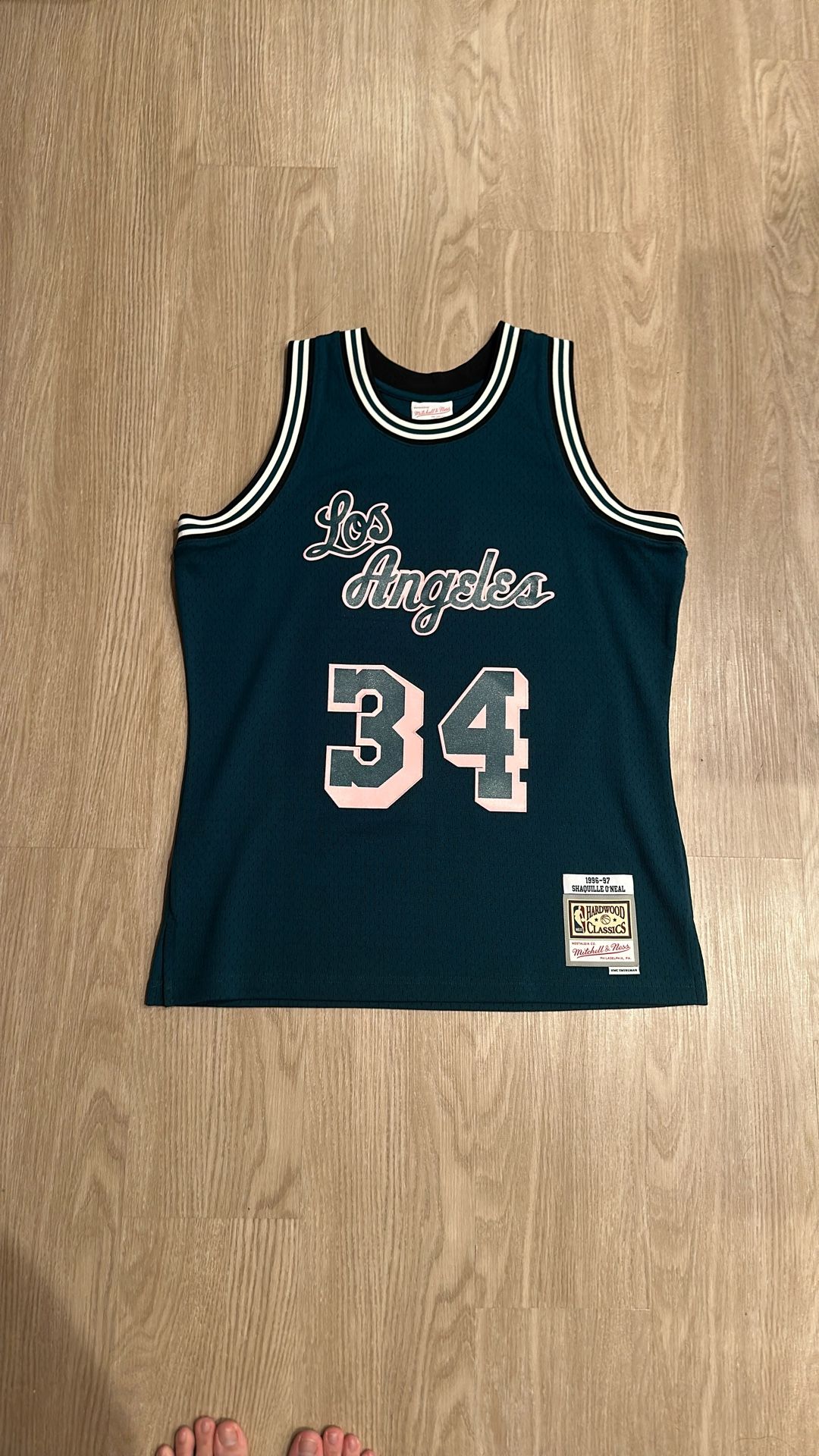 Size Large - Mitchell And Ness Authentic Swingman Jersey NBA Basketball LA Los Angeles Lakers Shaq O’Neal Kobe Labron - Sportswear Jersey