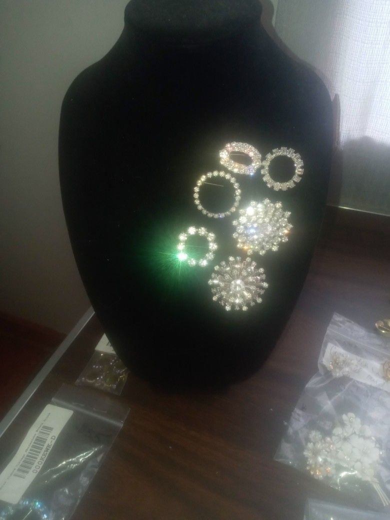 Vintage Rhinestone Brooches