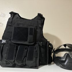 Airsoft Vest and Airsoft Helmet