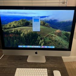 2019 Apple iMac Large 27” Screen 5K Retina Display 16gb Ram 3 GHz 6 Core Intel i5 macOS Sonoma 1tb Hdd. Wireless Keyboard And Mouse 