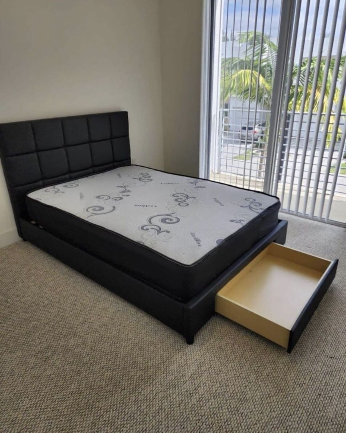 Cama Con Gaveta Negra