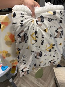 Winnie the Pooh plush blanket & Construction Themed Blanket