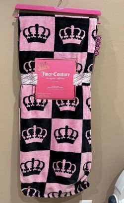 Juicy Couture Oversized Plush Throw Blanket 