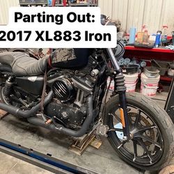 PARTING OUT: Harley Davidson 2017 XL883 883 Sportster Iron Motorcycle Wheel Rim Muffler Exhaust Brake Motor Engine