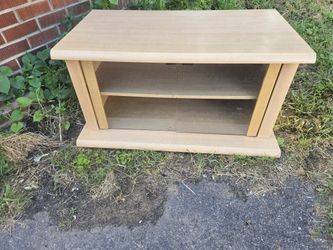 Pine Stained TV Cabinet with glass doors