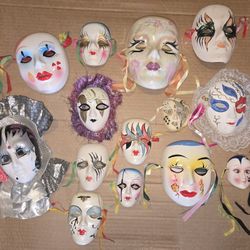 Mardi Gras Jester Faces