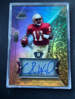 Charlie Ward Wild Card Card Studs Auto 1/1 very unique as he never played in nfl after winning heisman but played in nba