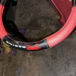 Red Racing Steering Wheel Cover