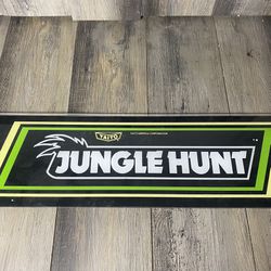 Taito Jungle Hunt Vintage Video Game Arcade Marquee Sign Original 23” X 8”