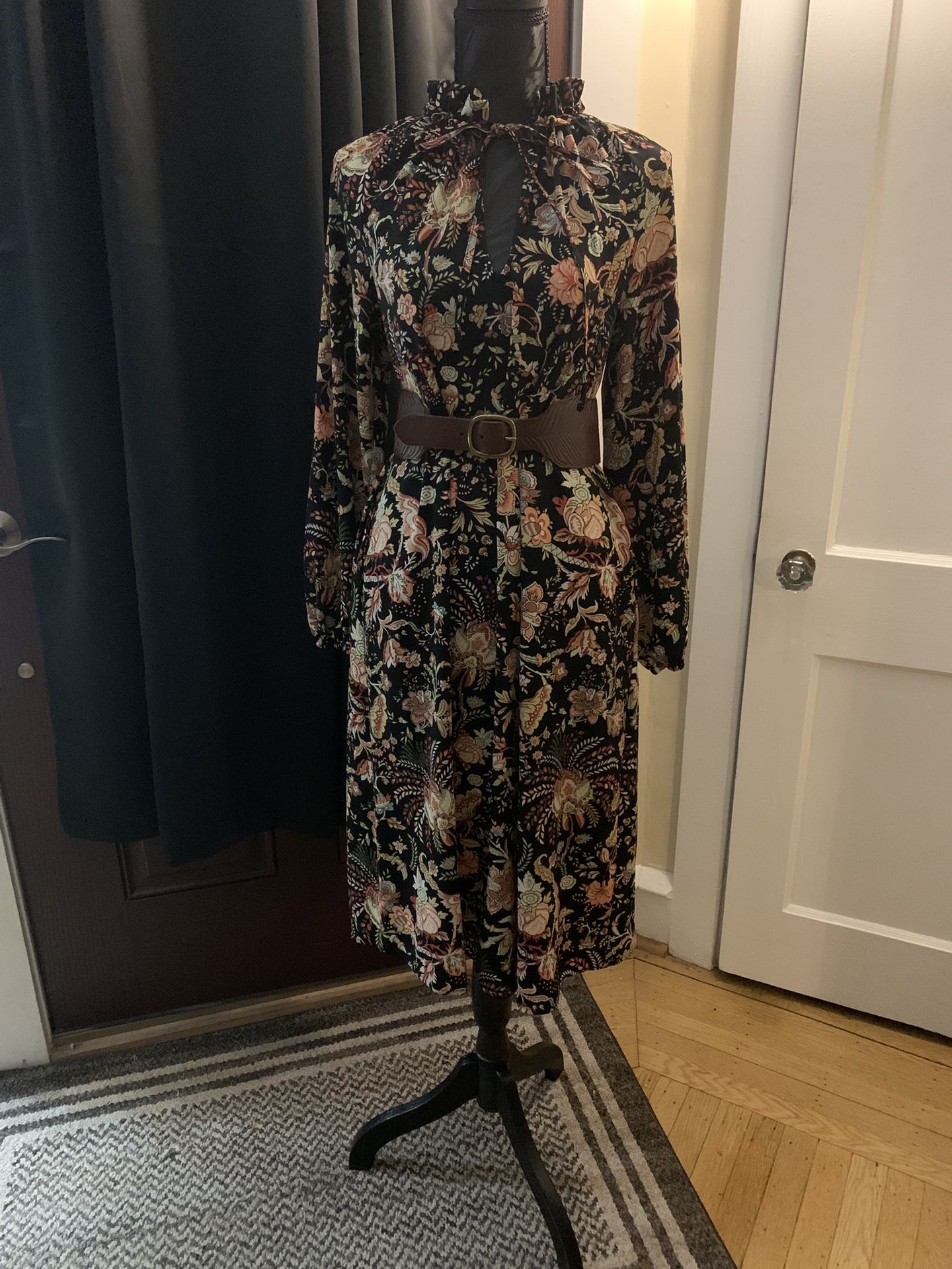 H&M Floral Black Dress