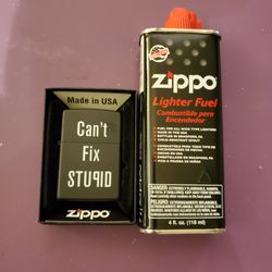 Zippo Lighter With Fluid 
