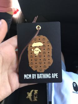 Mcm bape keychain pink and mcm pop socket all brand new with receipts