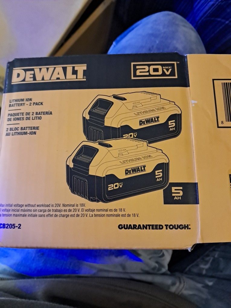 Dewalt Batteries 5ah Brand New