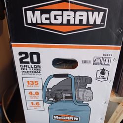 McGraw 20 Gallon Oil Lube Vertical Air Compressor 