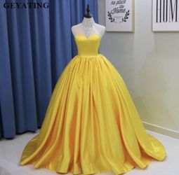 Yellow prom dress