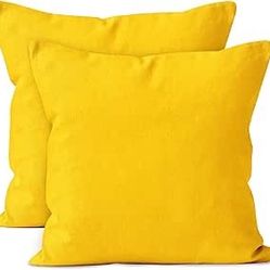 ENCASA XO Sunflower Yellow 22”X22” Pillow Covers. Perfect For Pool Or Patio Area. Inserts Not Included.