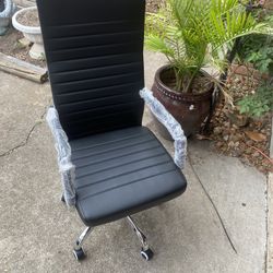 Chrome Black Office Chair 